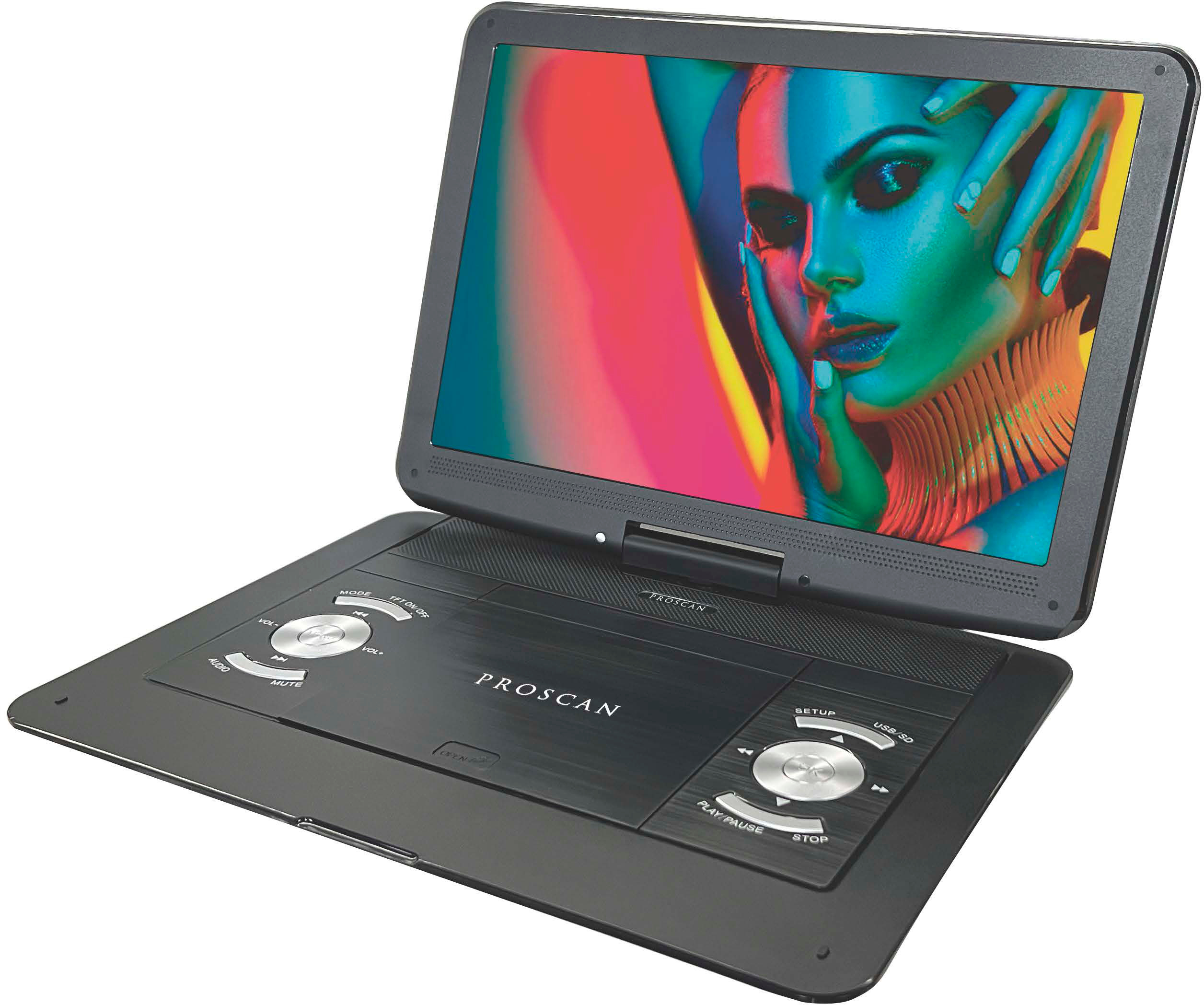 2026 Proscan – 13.3′′ Portable DVD Player – Black