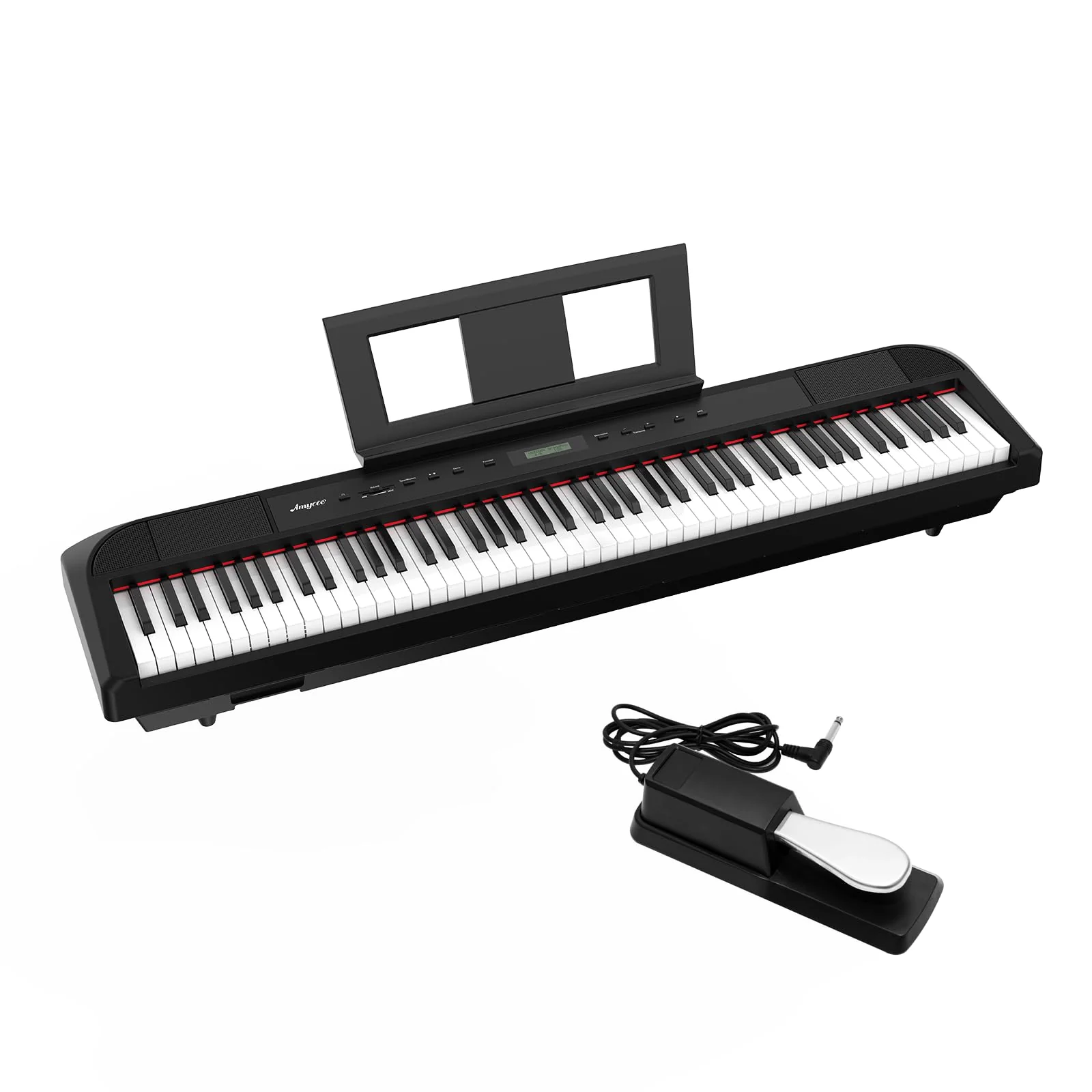 Garvee Digital Piano, Full Size 88 Key Weighted Hammer Keyborad Piano, Portable Electric Keyboard Piano for Beginner/Adults with Sustain Pedal, Power Supply, And Built in Speakers (Without Stand)