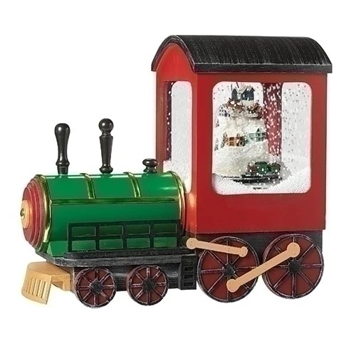 Lighted Musical Train /W Engine Snowblower And Rotating Wheels, 15