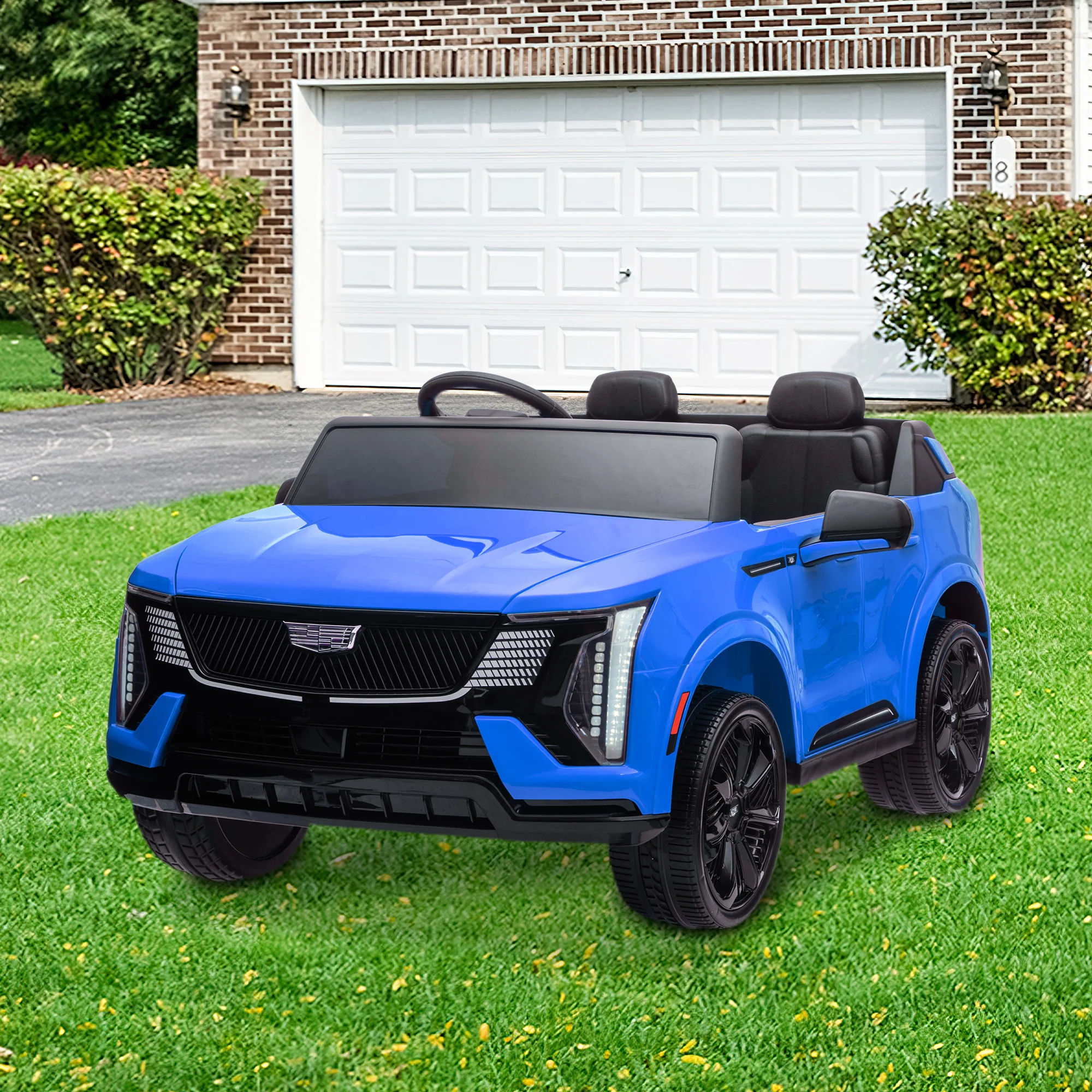 Garvee 24V Licensed Ride On Truck with Remote Control - 2 Seater Electric Car for Kids w/ Parental Remote, LED Lights & Music Player | Battery Powered Ride-On Toy Truck for Boys & Girls
