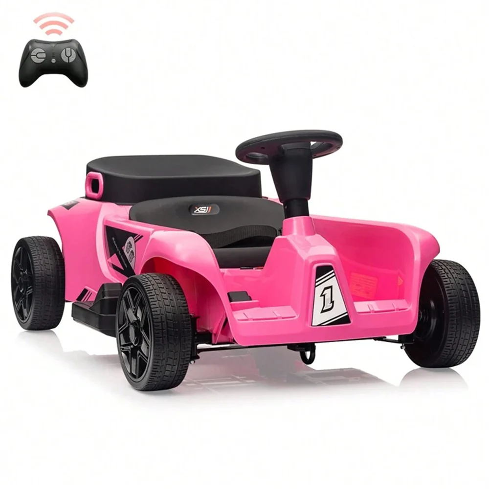 Garvee 2 Seaters 4-Wheelers Electric Ride On Toy for Kids, 24V 120W*2 Powerful Motors Max Load 200 Lbs, Two Driver Modes + Remote Control Modes for Toddlers Child with Music, USB, Storage Box, Pink-Color