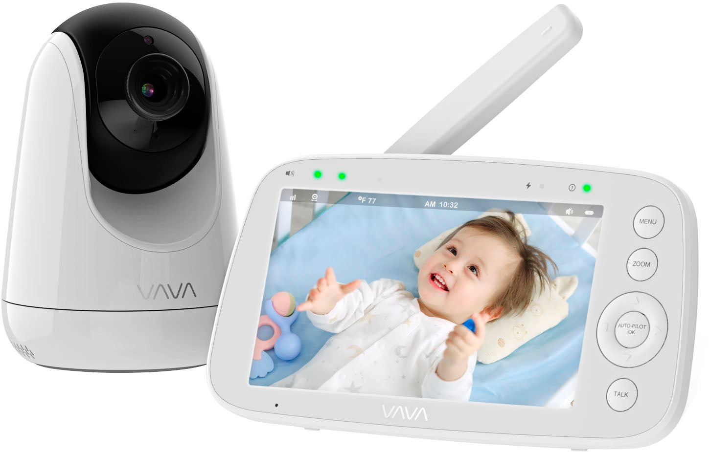 2026 VAVA – Baby Monitor 720P 5′′ HD Display – White