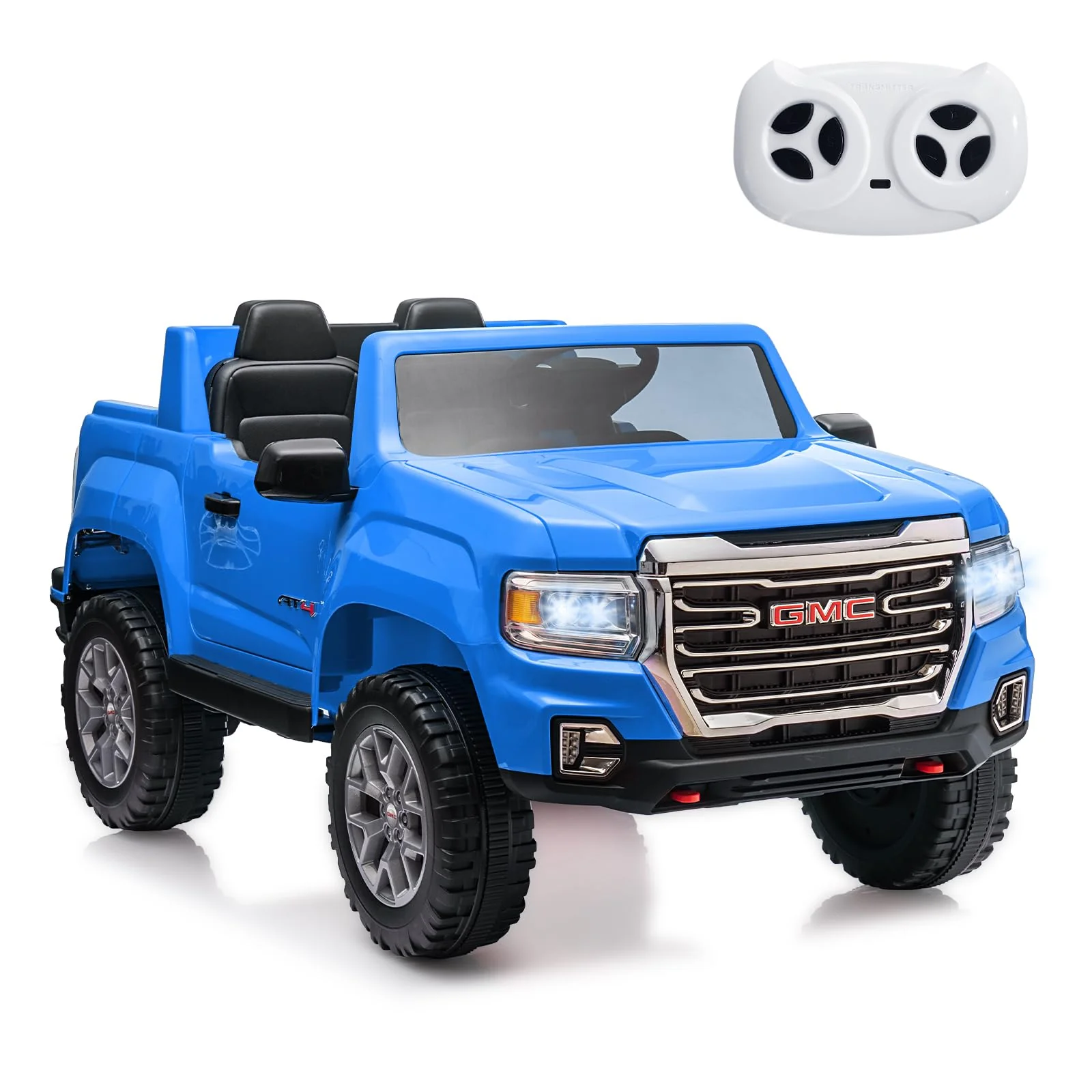 Garvee 24V 2-Seater Ride On Truck Car, Licensed GMC Battery Powered Electric Kids Car with Remote Control, LED Lights, MP3, 2 * 200W Motor, 20.5
