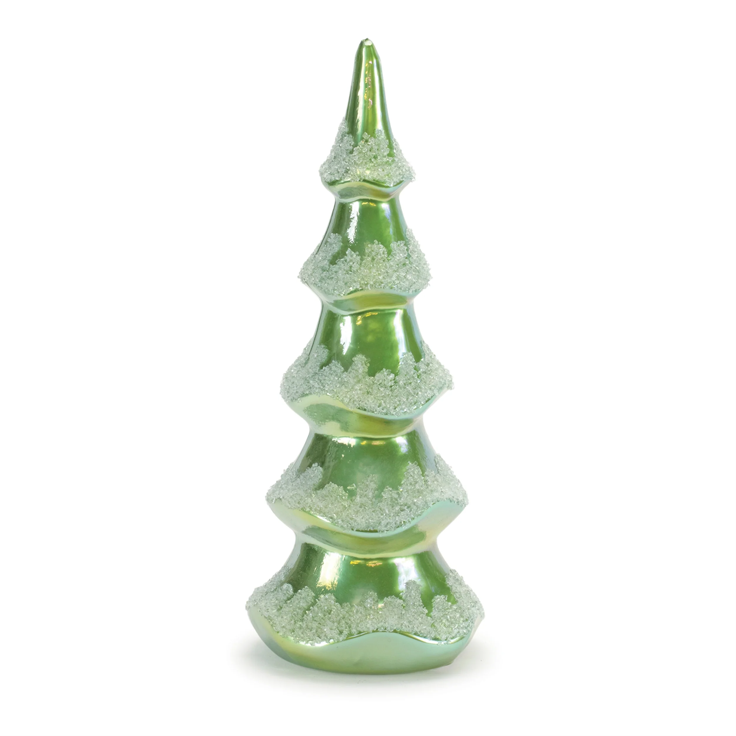 Green Spiral Glass Tree Figurine (Set of 3) 8