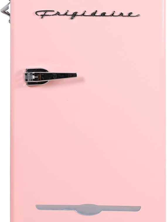 2026 FRIGIDAIRE EFR376 Retro Bar Fridge Refrigerator with Side Bottle Opener  3.2 cu. Ft  Pink/Coral