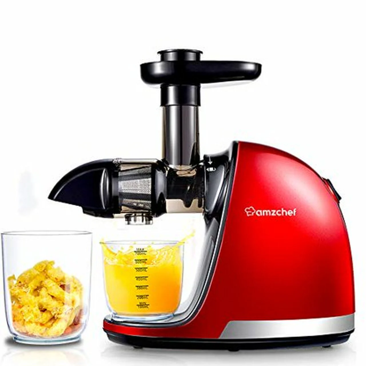 AMZCHEF Slow JuicerProfessional Cold Press Juicer Extractor MachineQuiet Motor Reverse Function Slow Masticating Juicer with Brush For fruit & V