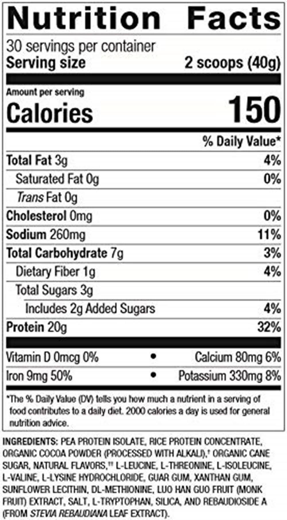 Metagenics Perfect Protein Pea u0026 Rice (Chocolate)