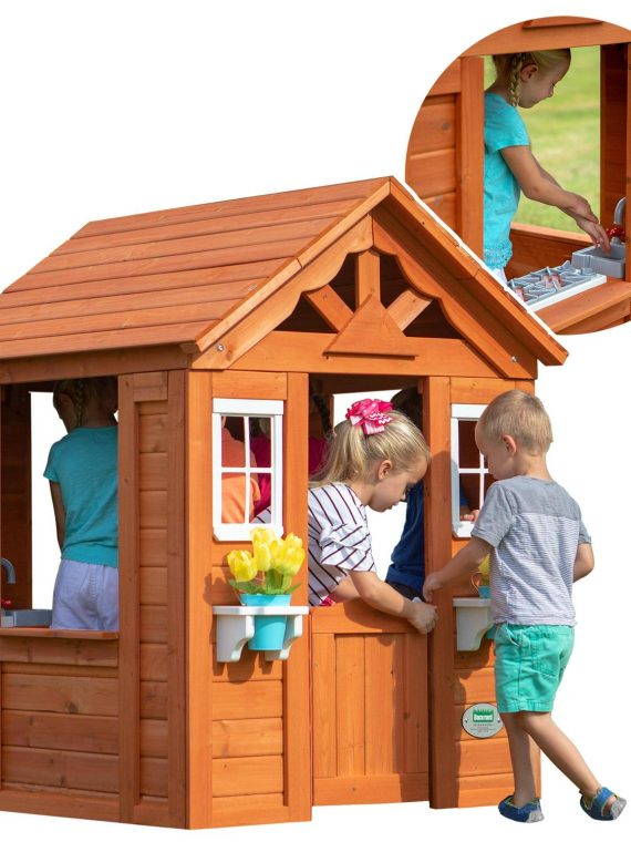 2026 Backyard Discovery Timberlake Cedar Wooden Playhouse