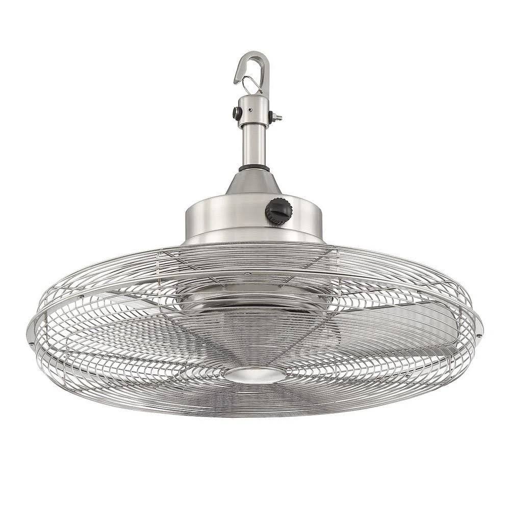 Home Decorators Collection Calthorpe 20 in. Portable Brushed Nickel Ceiling Fan