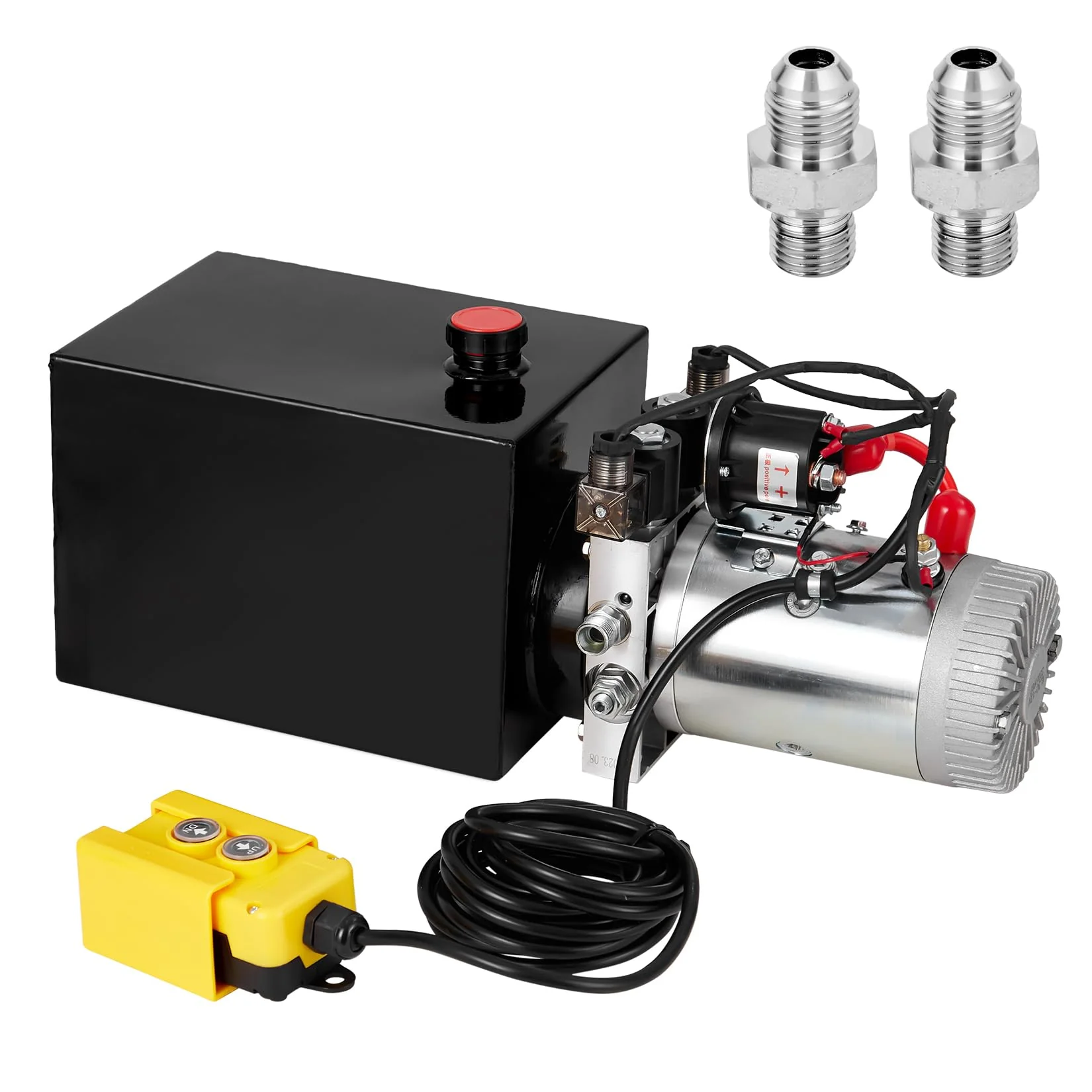 Garvee Double Acting 12V Hydraulic Power Unit for Car Lifts -8.5 Quart Double