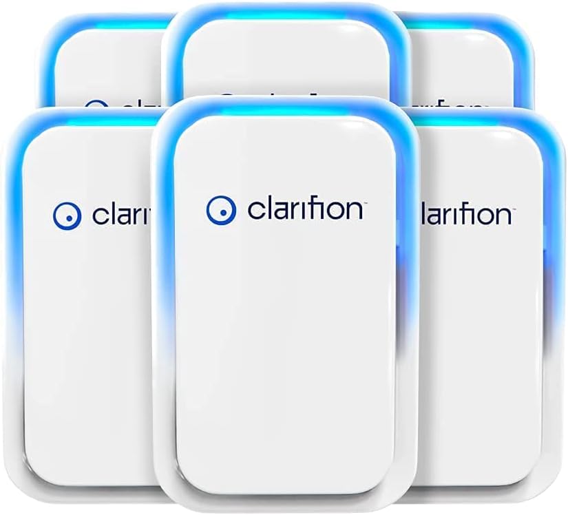 2026 Clarifion – Air Ionizers for Home (6 Pack)  Negative Ion Filtration System  Quiet Air Freshener for Bedroom  Office  Kitchen  Portable Air Filter Odor  Smoke Dust  Pets  Eliminator  Mini Air Cleaner