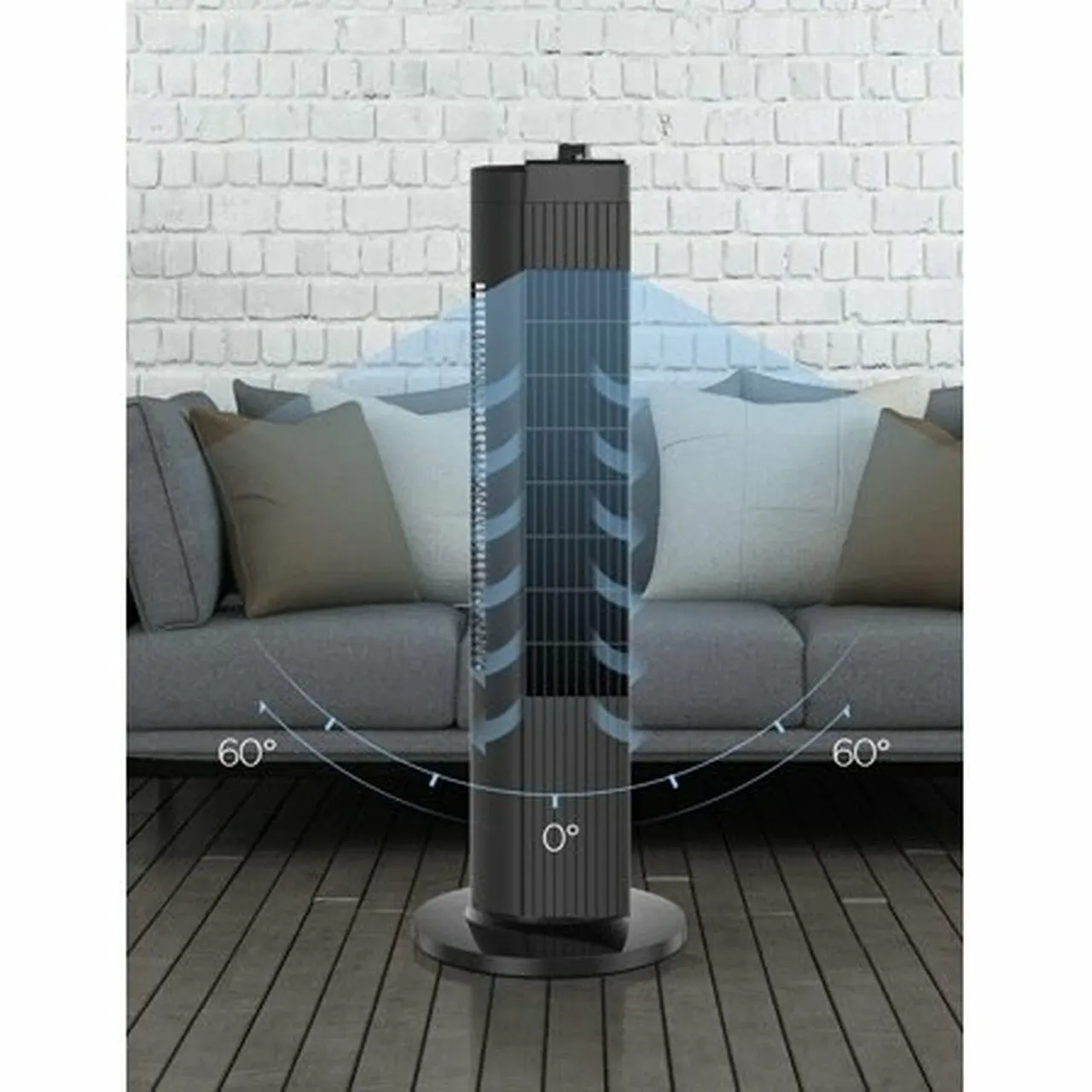 Pelonis 28' 3-Speed Oscillating Tower Fan, Black