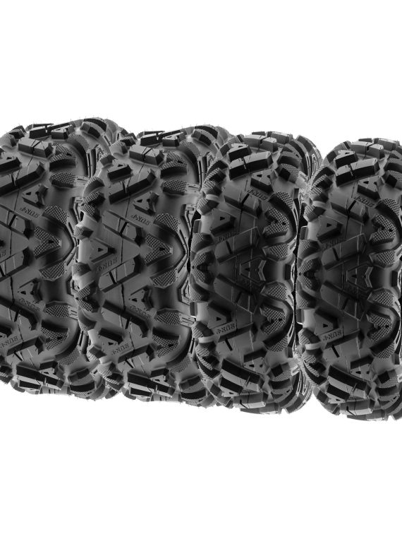2026 SunF All Terrain ATV UTV Tires 25×8-12 and 25×10-12 6 PR A033 (Complete Full Set of 4)