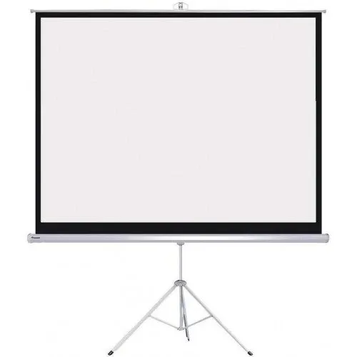 QWERTOUY 120′′ 4:3 Tripod Projector Screen Theater Office Pull Down Projection
