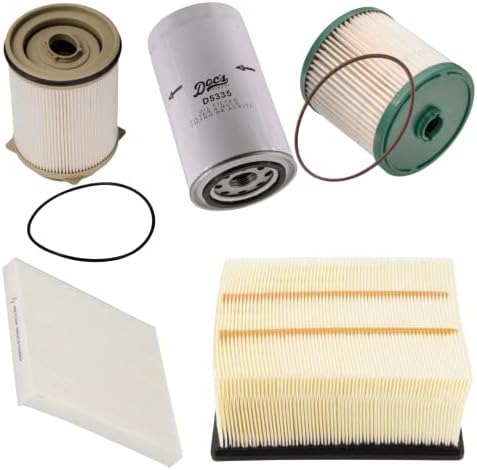 2026 DOC’S DIESEL Ram 6.7L Cummins Diesel Filter Kit 2019-2022 | Replaces 68346631AA 68157291AA 53034051AB 05083285AA 68406048AA OEM Grade Fuel/Oil/Cabin Air/Air Filter and Fuel/Water Separator