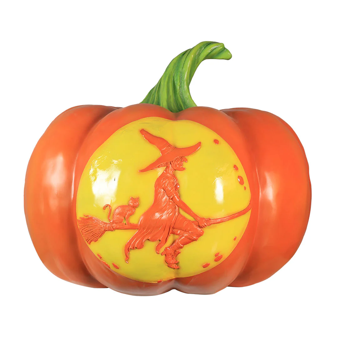 Witch Pumpkin Lantern with Light