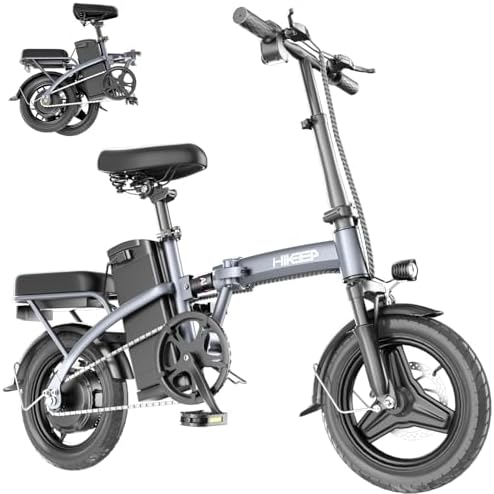 2026 Folding Electric Bikes for Adults  14” Tire 22Mph by 400W (Peak 600W) Motor Mini Small Ebike and Multi-Shock Absorption Adjustable Seat City Commuter Foldable Bicycles for Teens