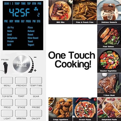 2026 Nuwave Bravo Air Fryer Toaster Smart Oven  12-in-1 Countertop Convection  30-QT XL Capacity  50°-500°F Temperature Controls  Top and Bottom Heater Adjustments 0%-100%  Brushed Stainless Steel Look