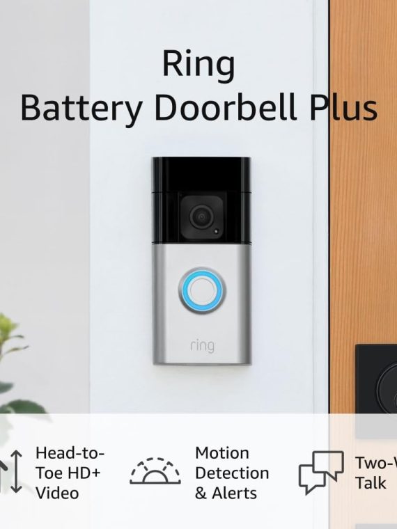 2026 Ring Battery Doorbell Plus | Head-to-Toe HD+ Video  motion detection & alerts  and Two-Way Talk (2023 release)