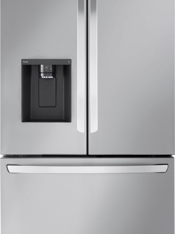 2026 LG – Counter-Depth MAX 25.5 Cu. Ft. French Door Smart Refrigerator with Dual Ice – Stainless Steel