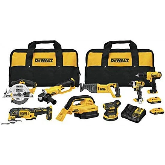 dewalt 20v max cordless drill combo kit 8 tool dck883d2