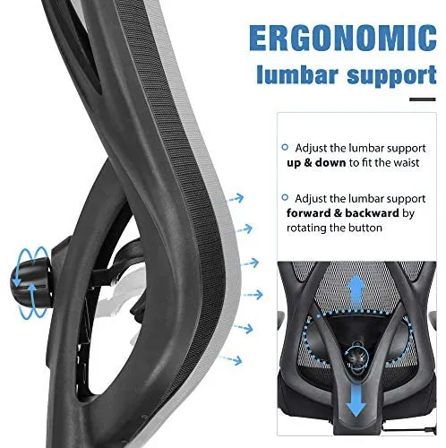 SUNNOW Ergonomic Office Chair, Mesh Computer Desk Chair , High Back Executive Task Chair