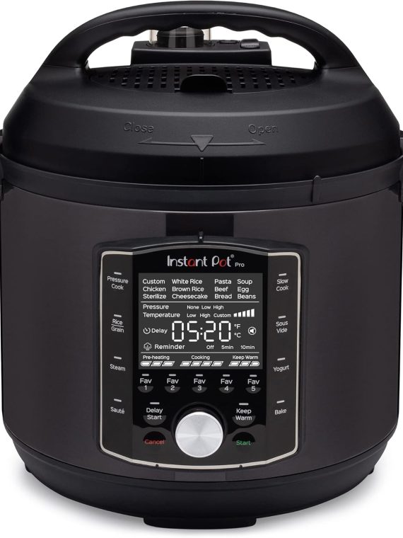 2026 Instant Pot Pro 10-in-1 Pressure Cooker  Slow Cooker  Rice/Grain Cooker  Steamer  Sauté  Sous Vide  Yogurt Maker  Sterilizer  and Warmer  Includes App With Over 800 Recipes  Black  6 Quart