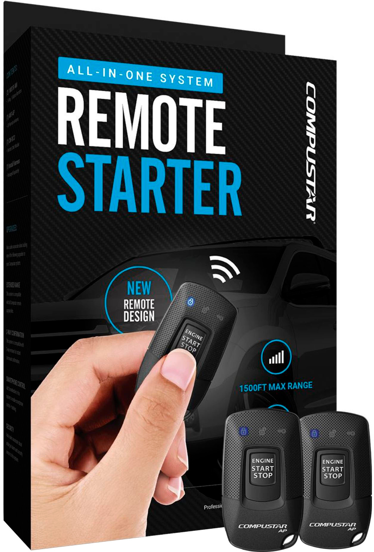 2026 Compustar – 1-Way Remote Start System – Installation Included – Black