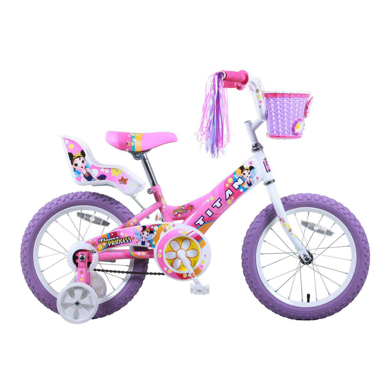 2026 Titan 16 In. Flower Princess Girls BMX Bike