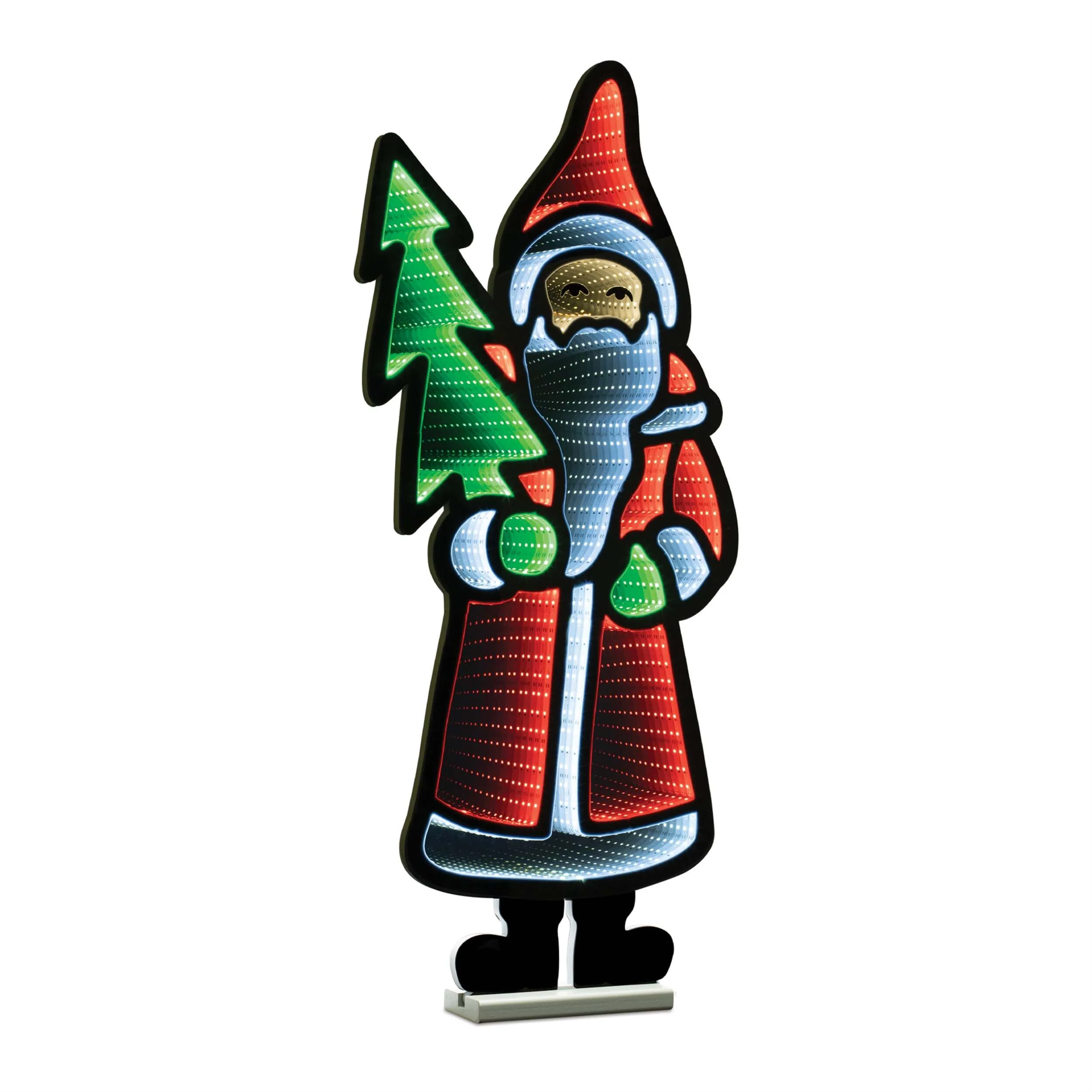 Santa w/Tree Infinity Light 33