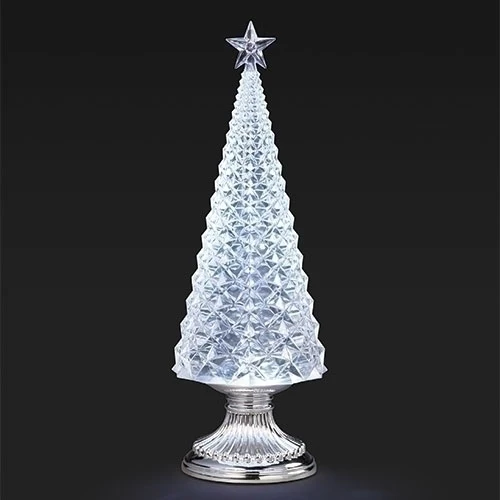 Lighted Swirl Faceted Christmas Tree, 13.5