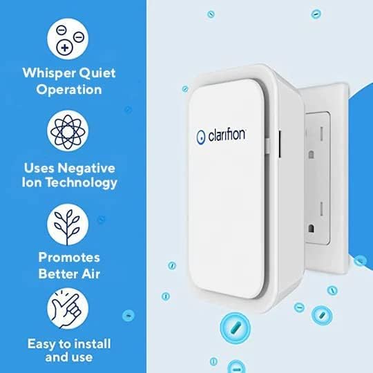 2026 Clarifion – Air Ionizers for Home (6 Pack)  Negative Ion Filtration System  Quiet Air Freshener for Bedroom  Office  Kitchen  Portable Air Filter Odor  Smoke Dust  Pets  Eliminator  Mini Air Cleaner