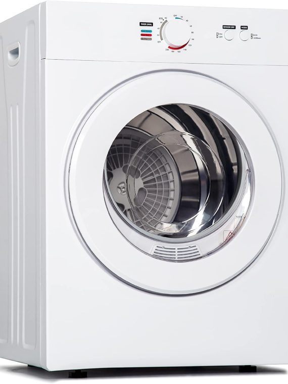 2026 Euhomy Compact Dryer 1.8 cu. ft. Portable Clothes Dryers with Exhaust Duct with Stainless Steel Liner Four Function Small Dryer Machine  Suitable for Apartments  Dorm  RVs  White