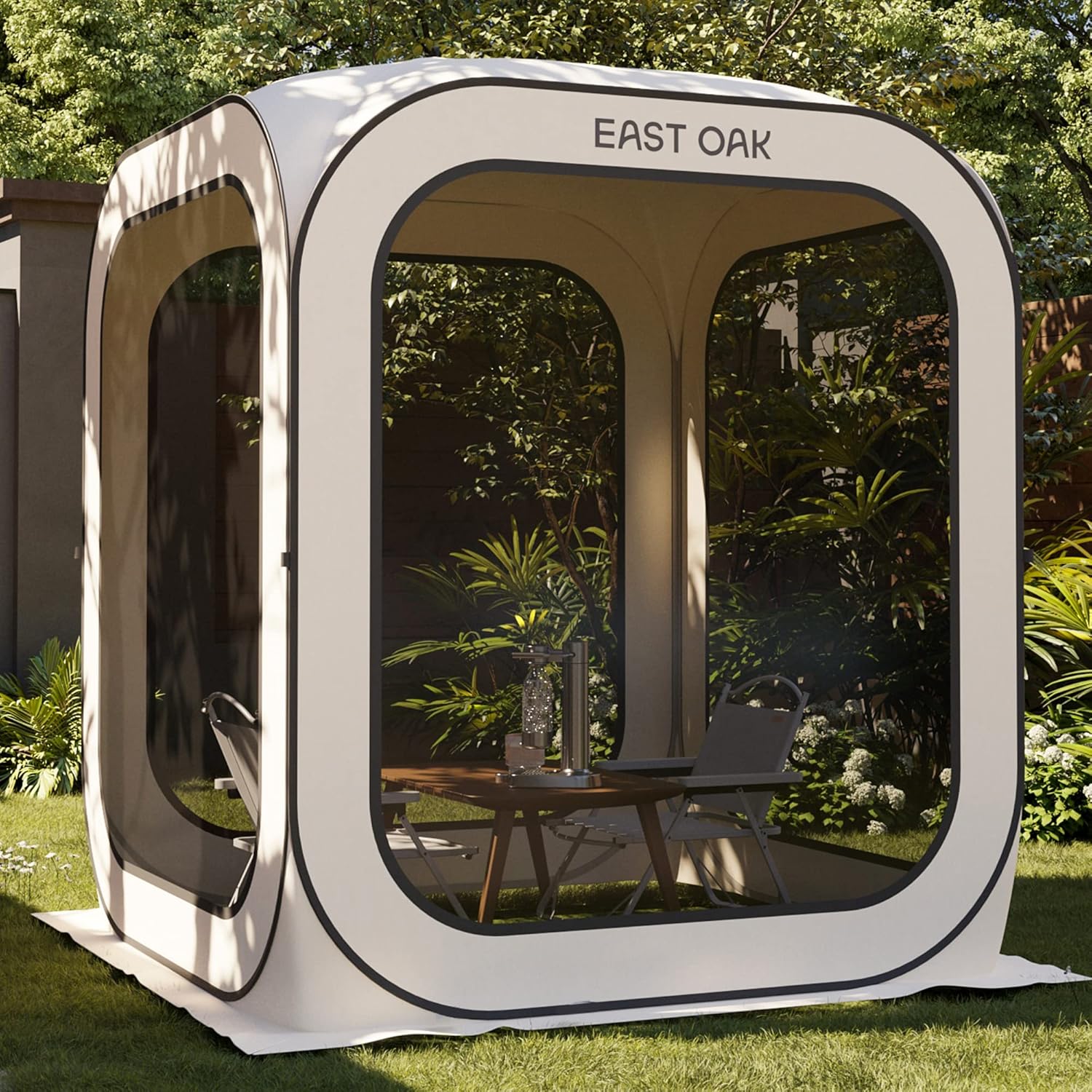 2026 EAST OAK Screen House Tent Pop-Up  Portable Screen Room Canopy Instant Screen Tent 6 x 6 FT with Carry Bag for Patio  Backyard  Deck & Outdoor Activities  Beige