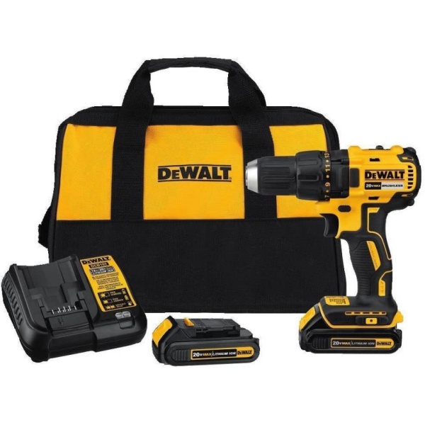 DEWALT 20V MAX Cordless Drill Driver Kit Compact, Brushless (DCD777C2)
