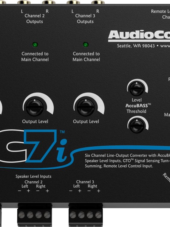 2026 AudioControl – 6-Channel Active Line Output Converter with AccuBASS – Black