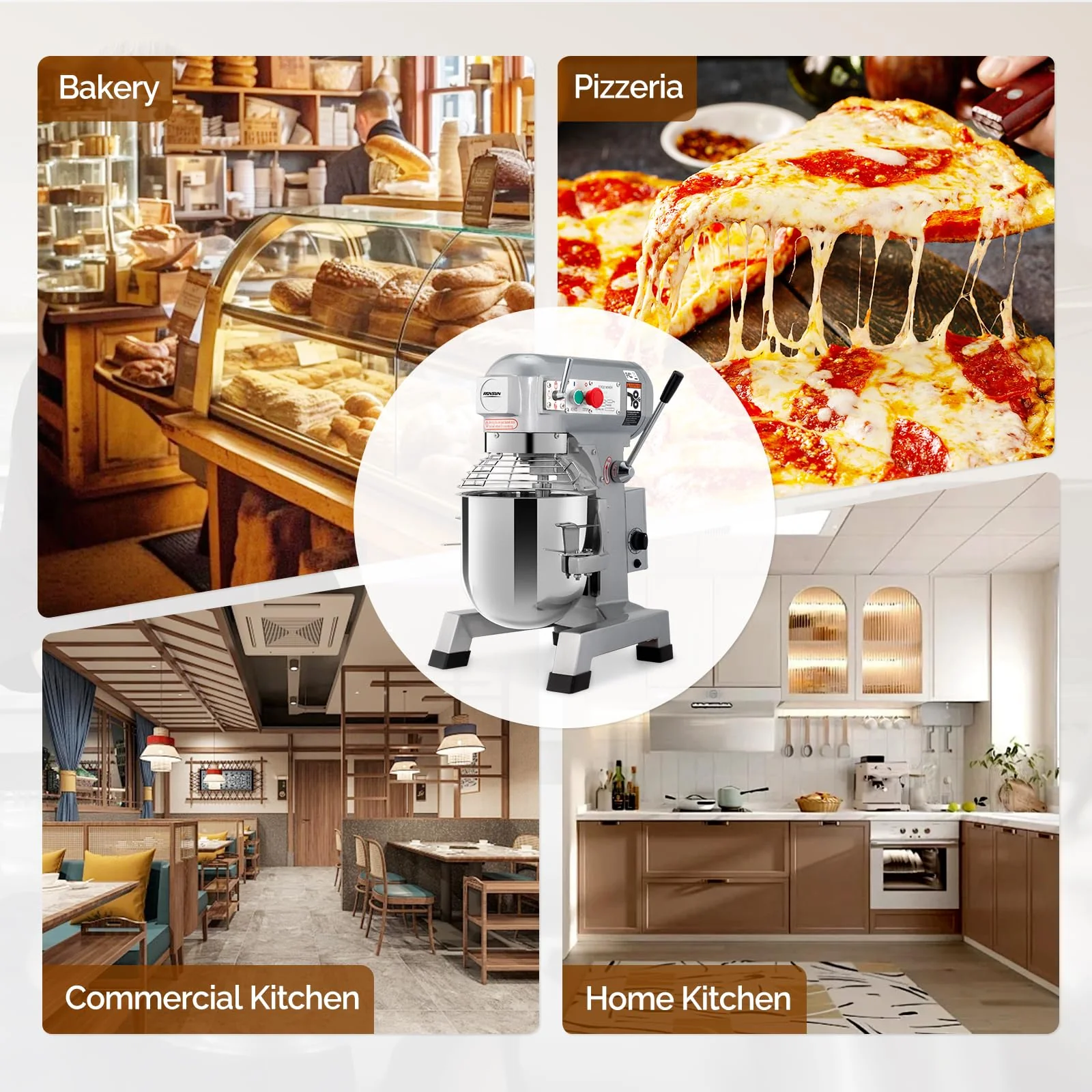 30 QT 550W 110V Commerical Stand Mixer with 3 Speed
