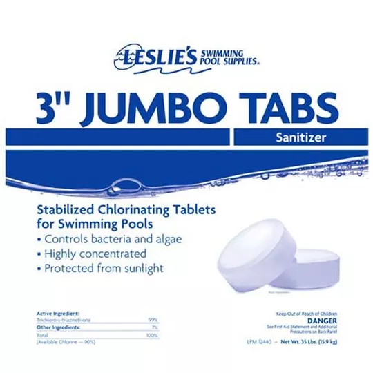 Leslie’s – 3 in. Jumbo Chlorine Pool Tabs – 35 lbs. Bucket