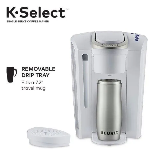 Keurig - K-Select Single-Serve K-Cup Pod Coffee Maker - Matte White