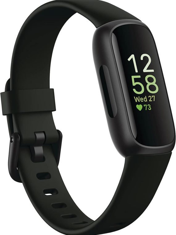 2026 Fitbit Inspire 3 Health &-Fitness-Tracker with Stress Management  Workout Intensity  Sleep Tracking  24/7 Heart Rate and more  Midnight Zen/Black One Size (S & L Bands Included)