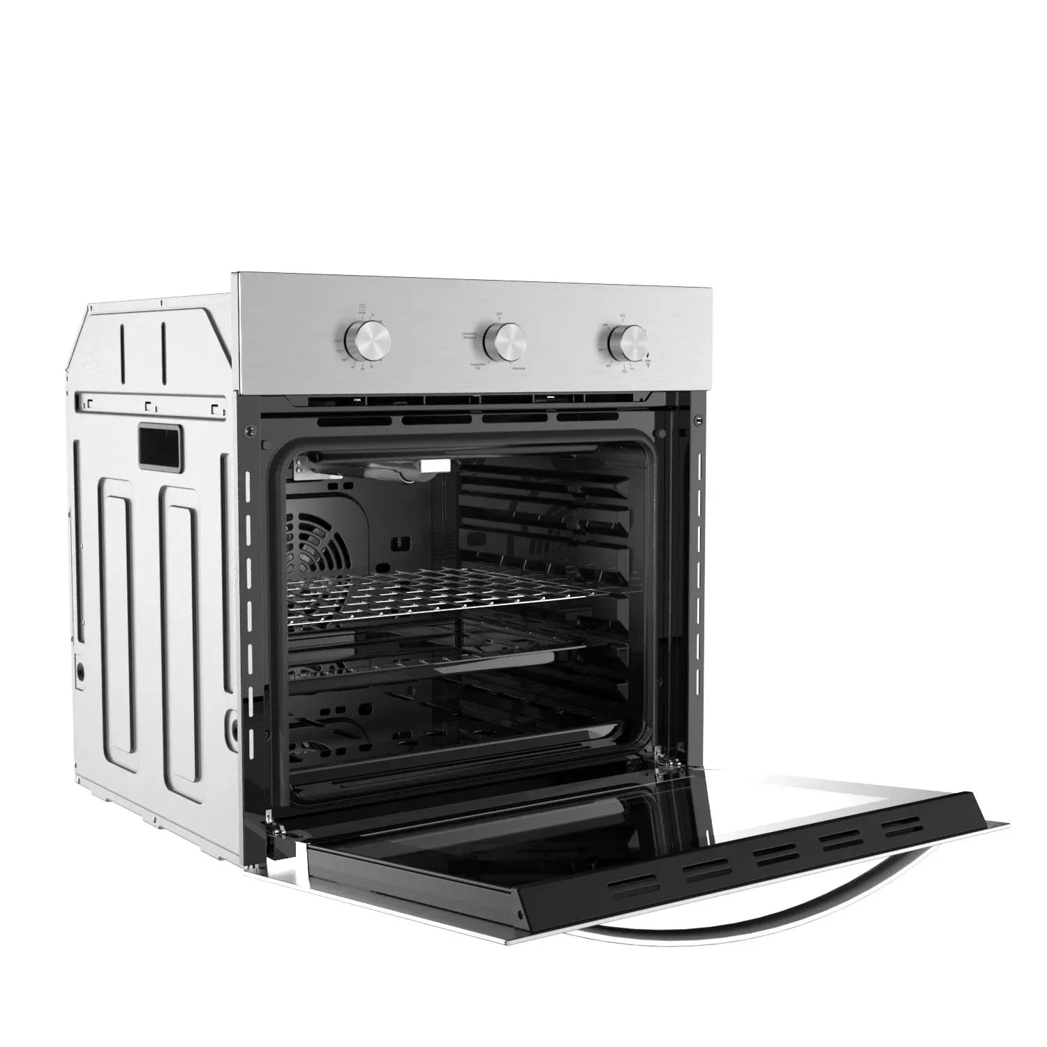 Empava 24-inch 2.3 Cu.ft. Single Propane Gas Wall Oven - Convection Fan in Stainless Steel - EMPV-24WO11L