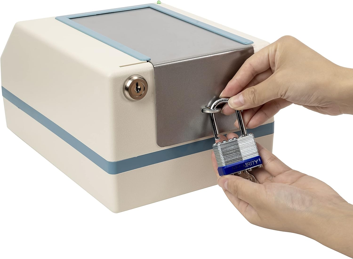 2026 Tamper-proof automatic pill dispenser – metal safety lid with padlock