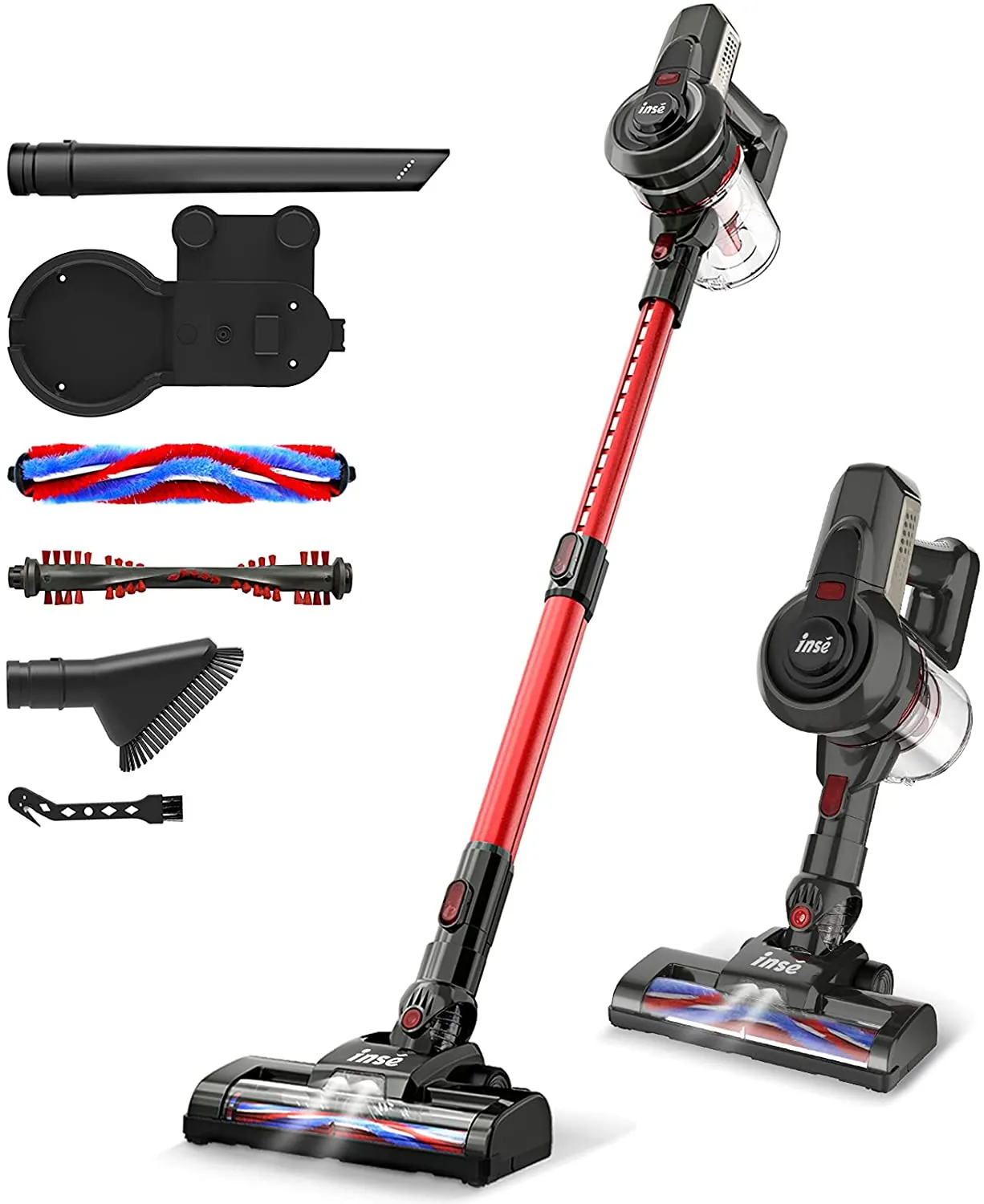 INSE Cordless Vacuum, 12KPa Powerful Vacuum Cleaner with 160W Motor