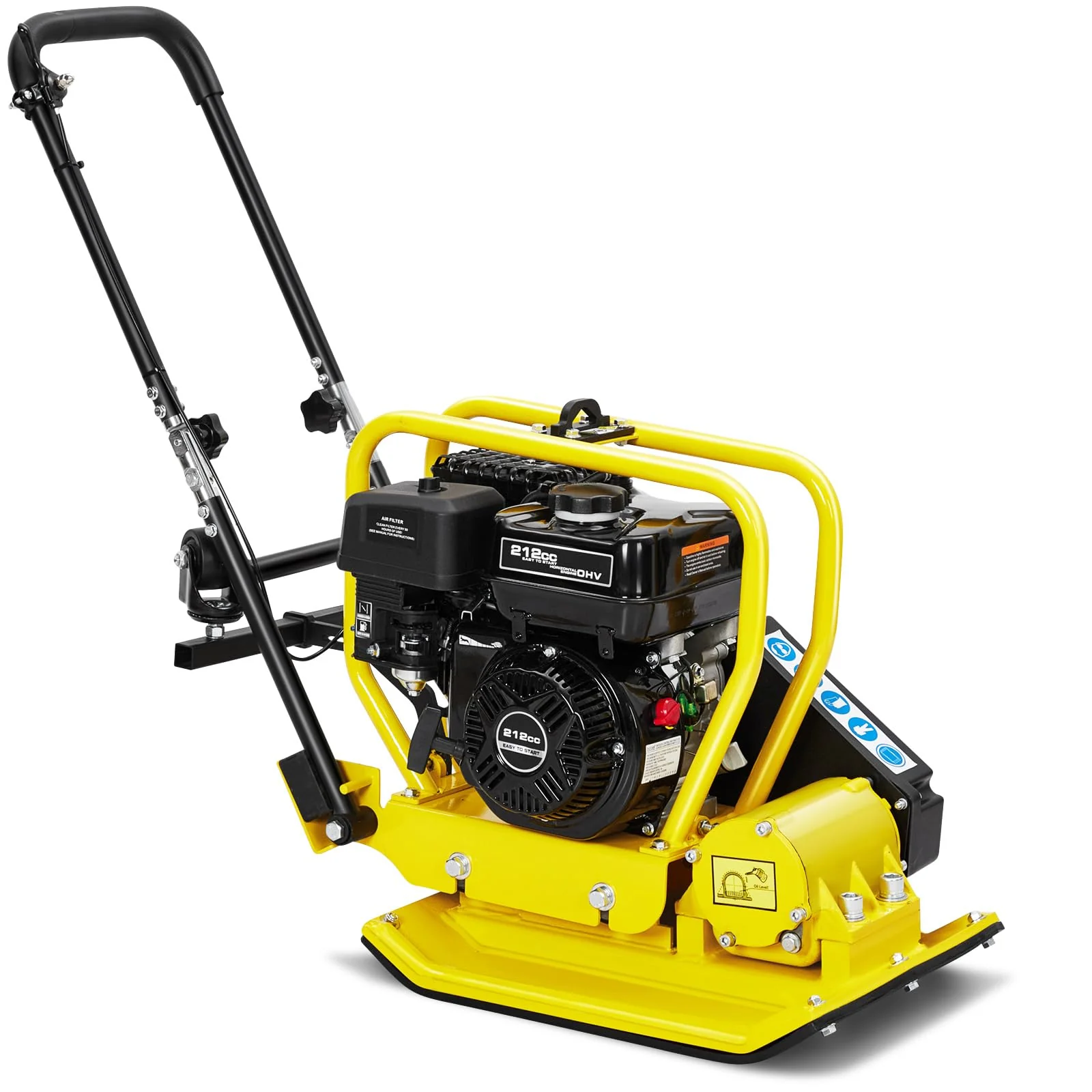 Garvee 7.0 HP Plate Compactor, 4500LBS Compaction Force, 212cc Gasoline Engine 5760 VPM, Power Vibratory Soil Tamper Compactor Machine, EPA Compliant
