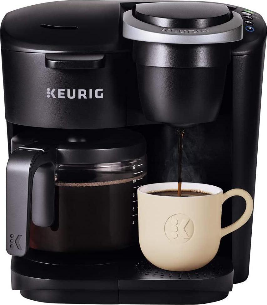 2026 Keurig K-Duo Essentials Coffee Maker, with Single Serve K-Cup Pod and 12 Cup Carafe Brewer, Black