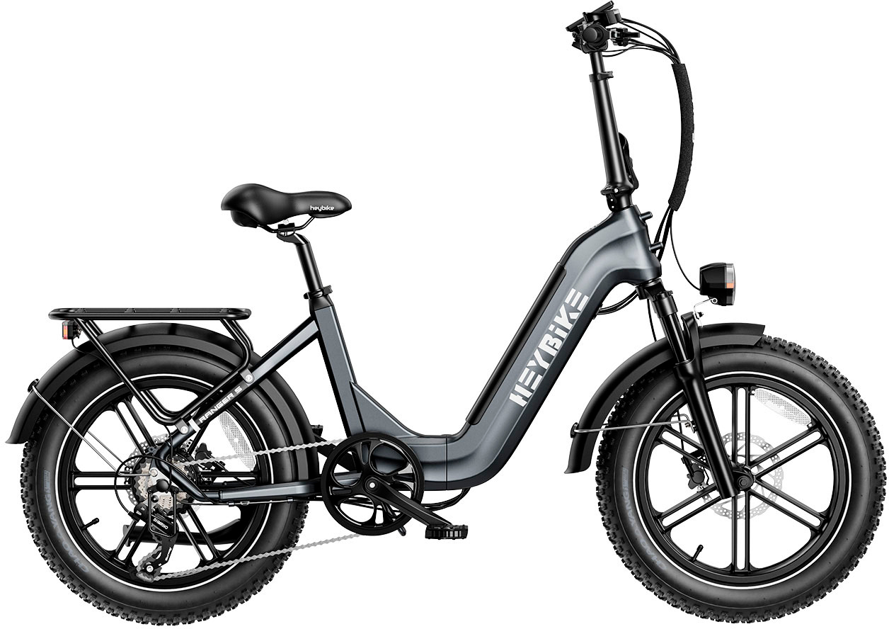 2026 Heybike – Ranger S Foldable Ebike w/ 55mi Max Operating Range & 28 mph Max Speed –  for Any Terrain – Gray