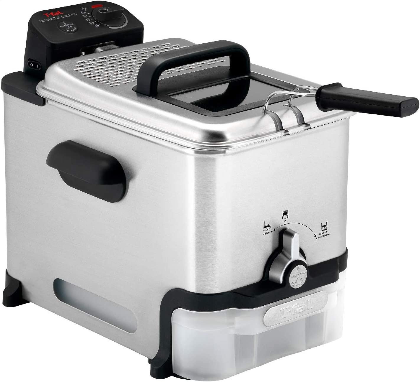 2026 T-Fal Ultimate Steel Deep Fryer with Basket 3.5 Liter Oil and 2.6 Pound Food Capacity