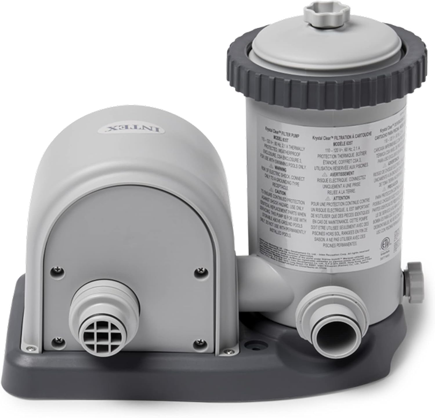 2026 INTEX C1500 Krystal Clear Cartridge Filter Pump for Above Ground Pools: 1500 GPH Pump Flow Rate – Improved Circulation and Filtration – Easy Installation – Improved Water Clarity – Easy-to-Clean