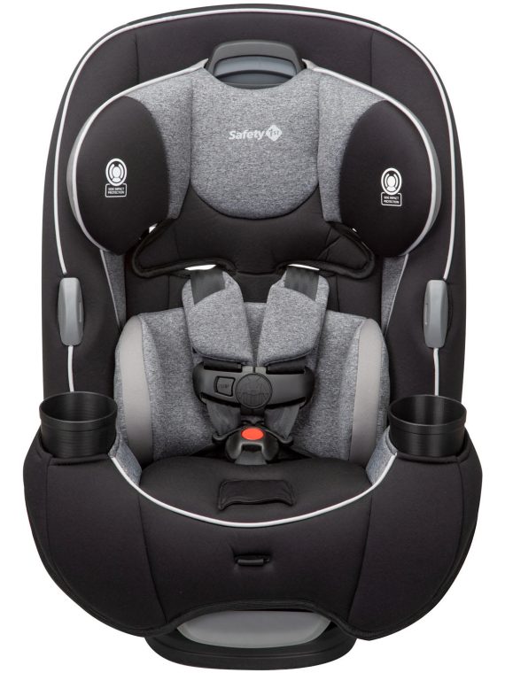 2026 Safety 1st EverFit All-in-One Car Seat, Rear-facing 5-40 pounds, Forward-facing 22-65 pounds, and Belt-positioning booster 40-100 pounds, Eclipse Black