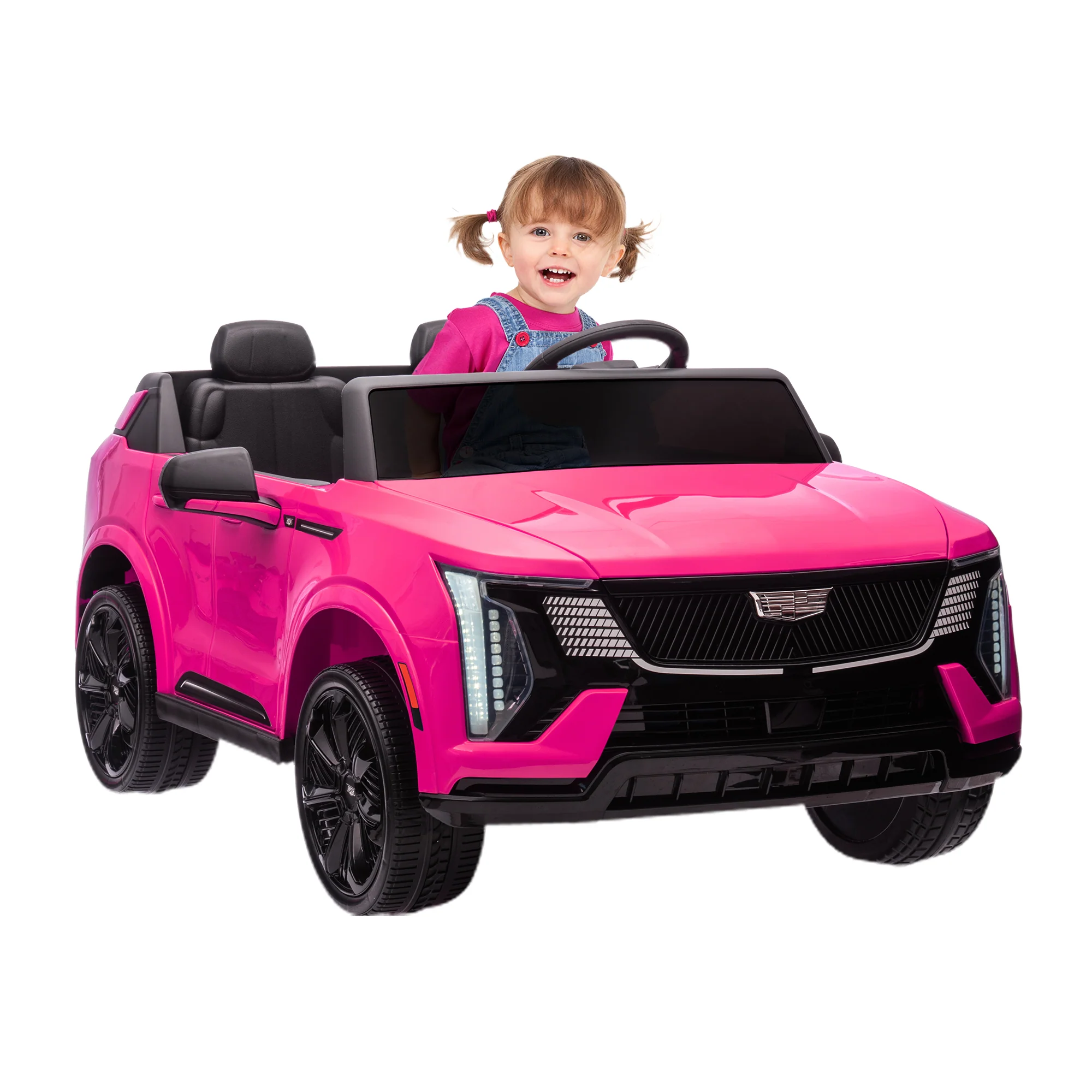 Garvee 24V Licensed Ride On Truck with Remote Control - 2 Seater Electric Car for Kids w/ Parental Remote, LED Lights & Music Player | Battery Powered Ride-On Toy Truck for Boys & Girls